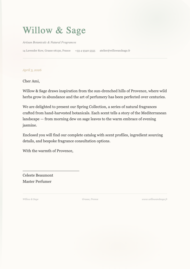 Watercolor soft decorative letterhead